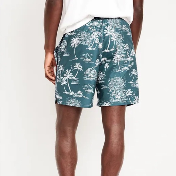 Old Navy Printed Woven 7 inch Swim Trunks Size large - Picture 2 of 8
